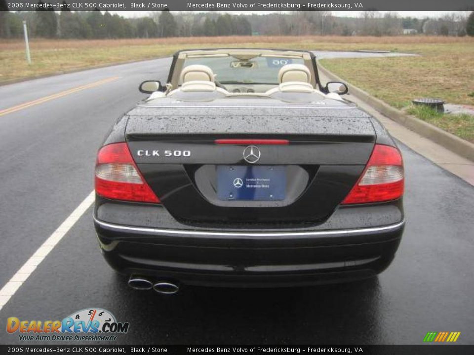 2006 Mercedes-Benz CLK 500 Cabriolet Black / Stone Photo #14