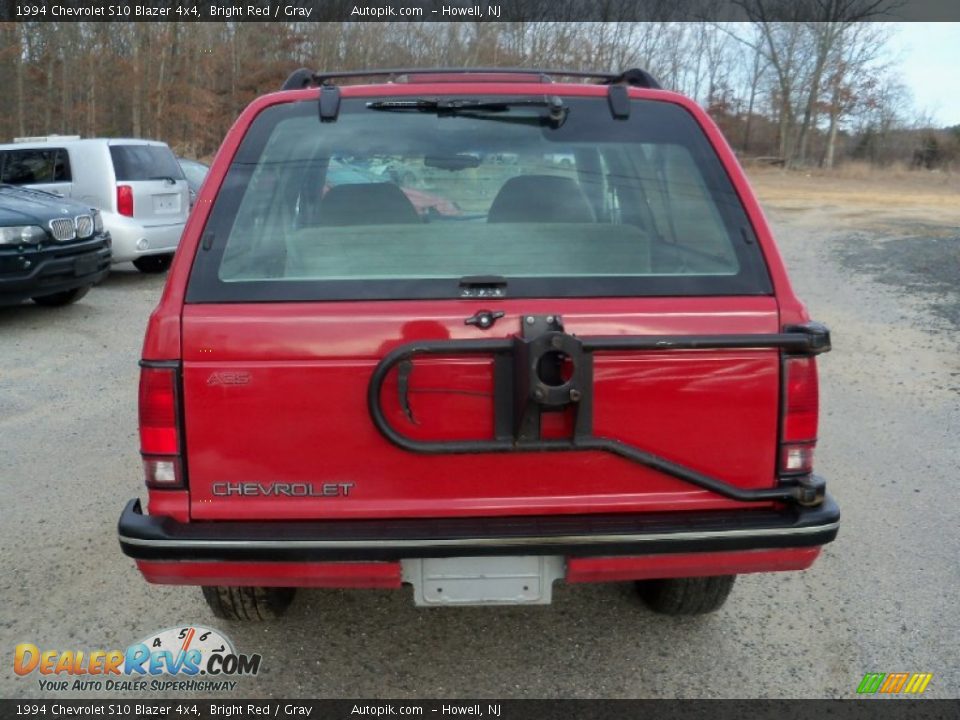 1994 Chevrolet S10 Blazer 4x4 Bright Red / Gray Photo #4