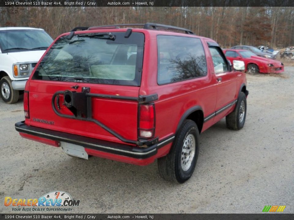 1994 Chevrolet S10 Blazer 4x4 Bright Red / Gray Photo #5