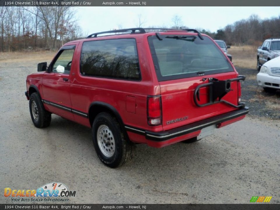 1994 Chevrolet S10 Blazer 4x4 Bright Red / Gray Photo #6