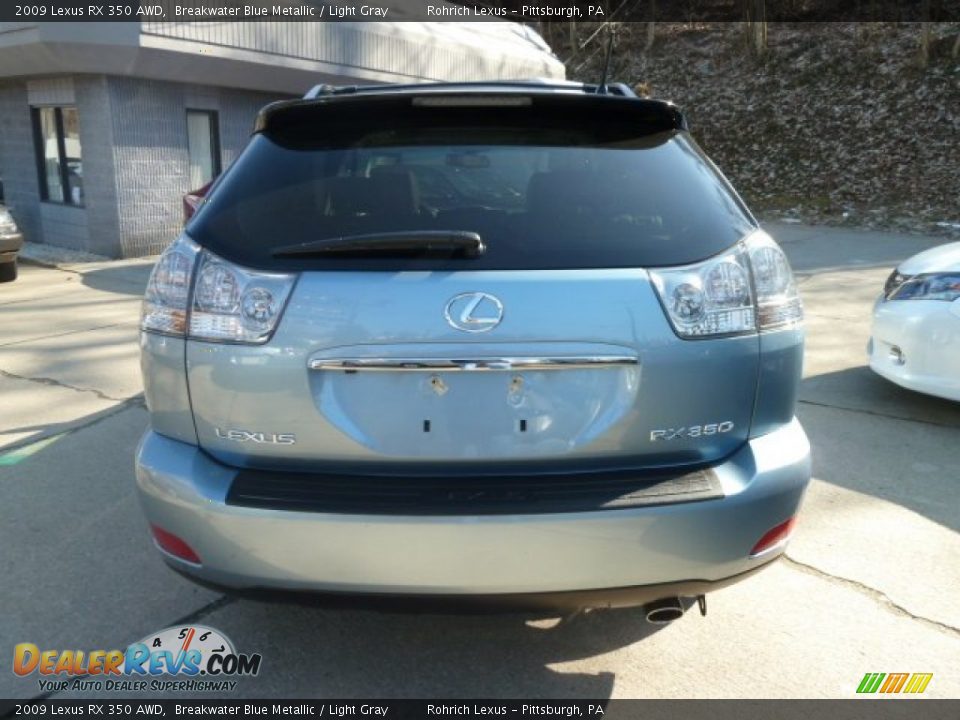 2009 Lexus RX 350 AWD Breakwater Blue Metallic / Light Gray Photo #4