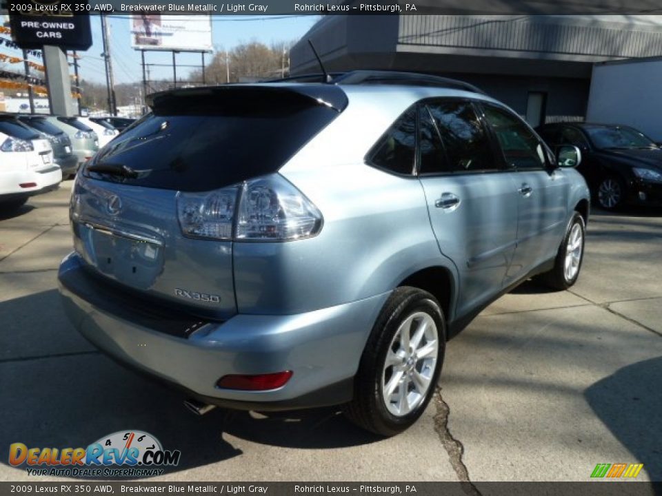 2009 Lexus RX 350 AWD Breakwater Blue Metallic / Light Gray Photo #5