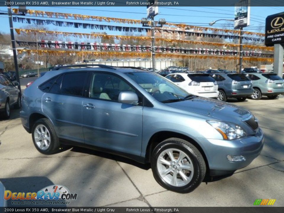 2009 Lexus RX 350 AWD Breakwater Blue Metallic / Light Gray Photo #6