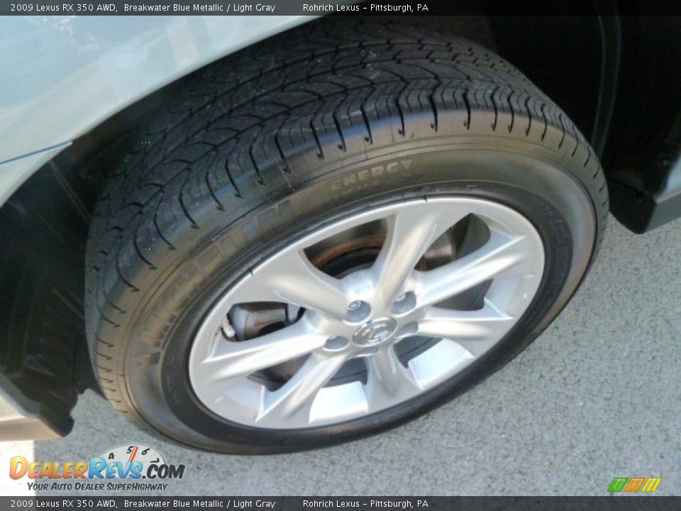 2009 Lexus RX 350 AWD Breakwater Blue Metallic / Light Gray Photo #9