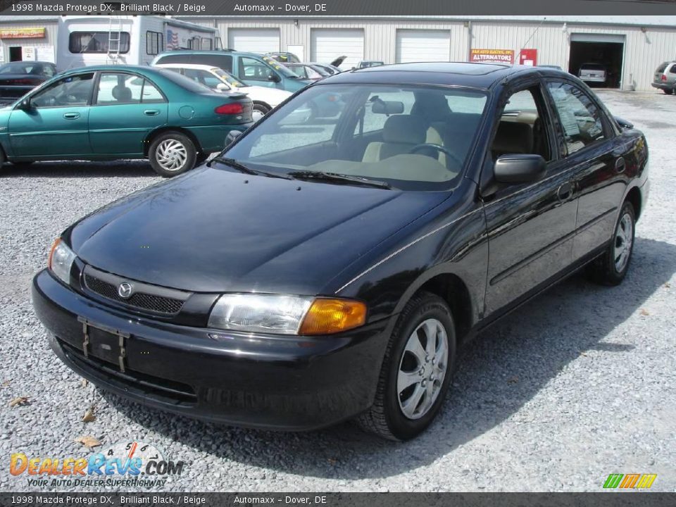 1998 Mazda Protege DX Brilliant Black / Beige Photo #1