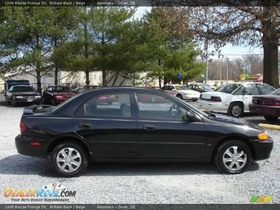 1998 Mazda Protege DX Brilliant Black / Beige Photo #4