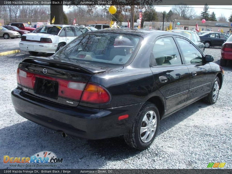 1998 Mazda Protege DX Brilliant Black / Beige Photo #5