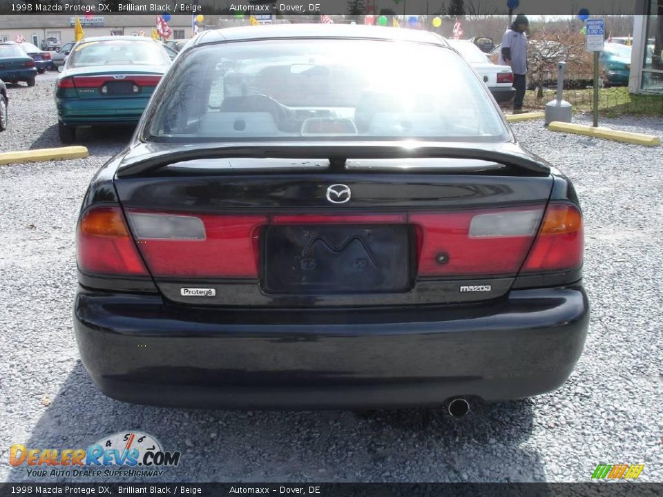 1998 Mazda Protege DX Brilliant Black / Beige Photo #6