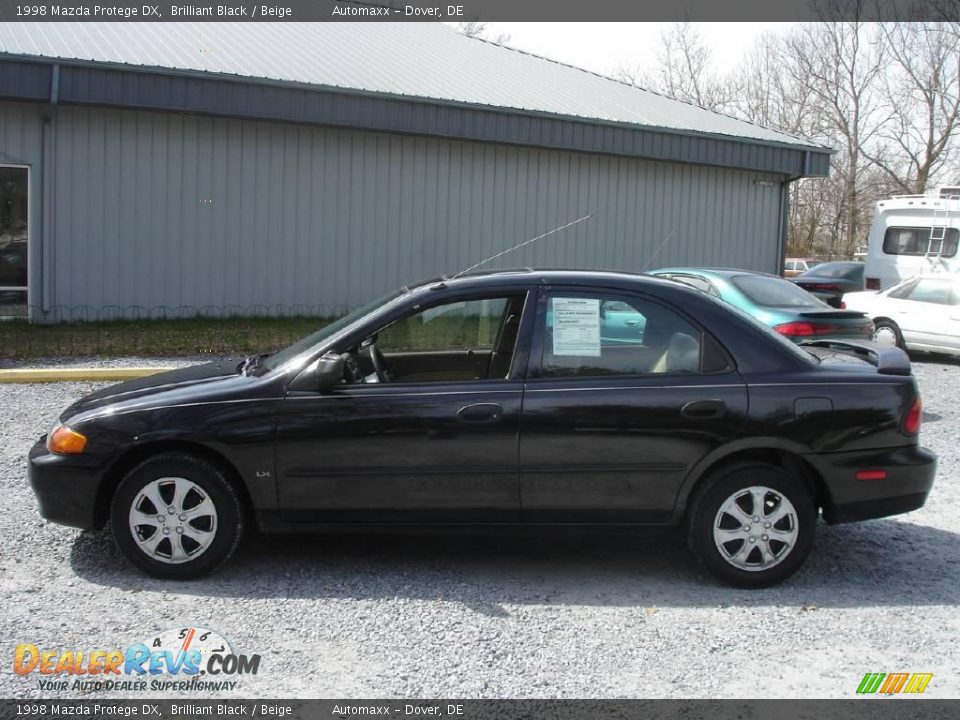 1998 Mazda Protege DX Brilliant Black / Beige Photo #8