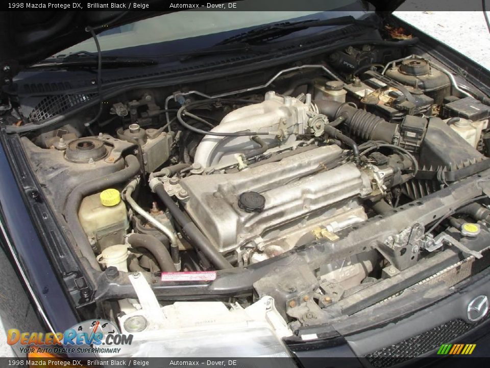 1998 Mazda Protege DX Brilliant Black / Beige Photo #20