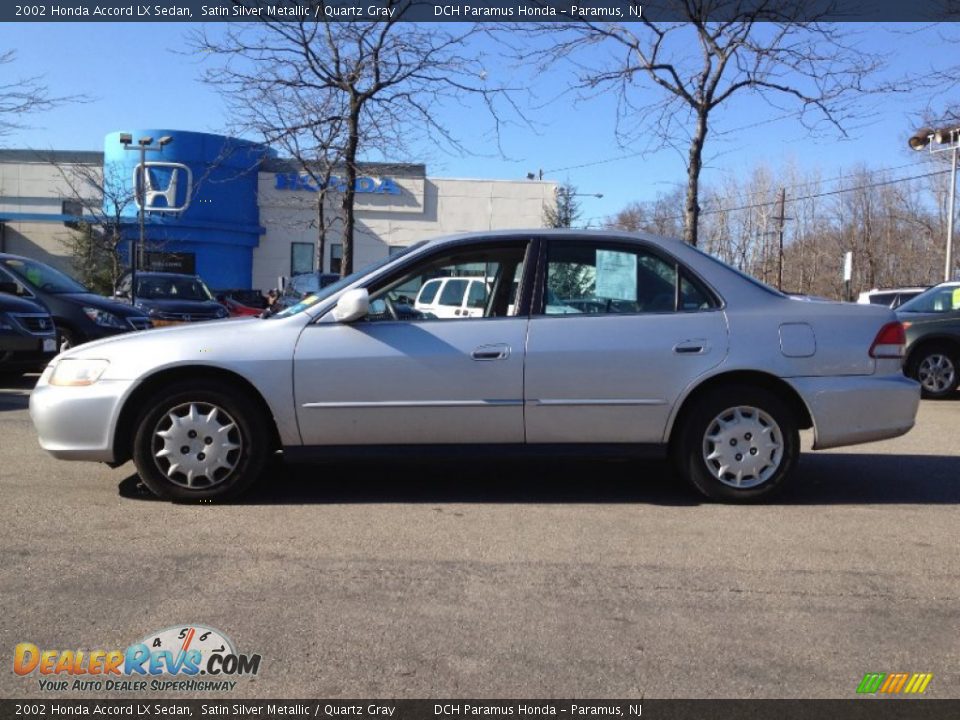 2002 Honda Accord LX Sedan Satin Silver Metallic / Quartz Gray Photo #1
