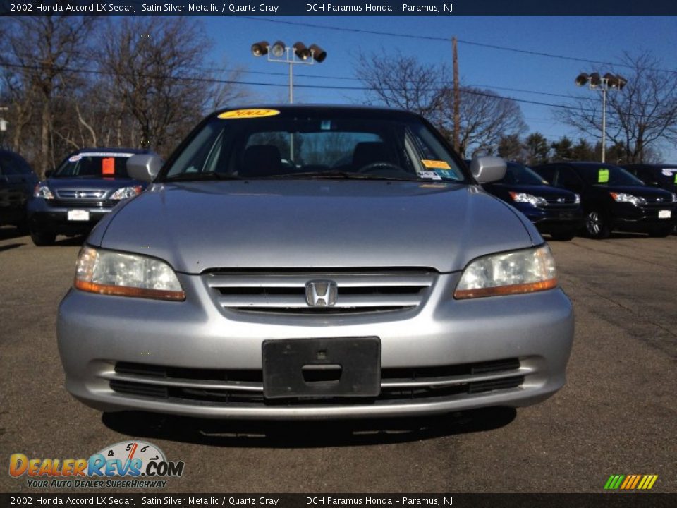 2002 Honda Accord LX Sedan Satin Silver Metallic / Quartz Gray Photo #7