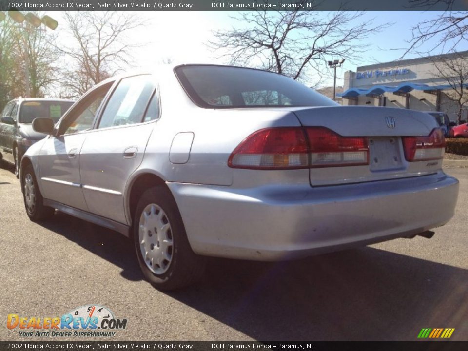 2002 Honda Accord LX Sedan Satin Silver Metallic / Quartz Gray Photo #12