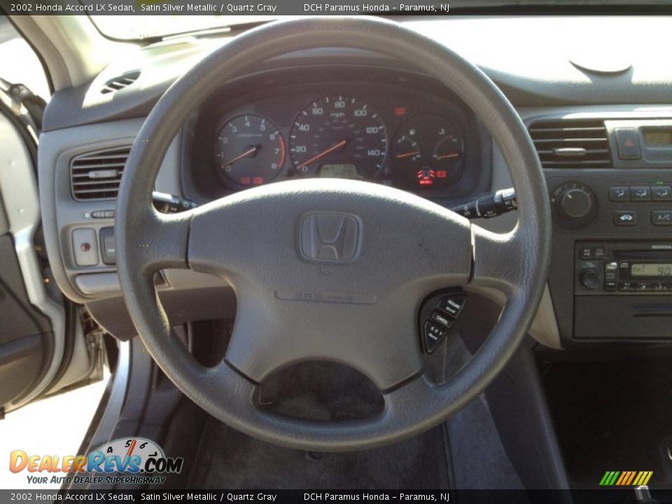 2002 Honda Accord LX Sedan Satin Silver Metallic / Quartz Gray Photo #25