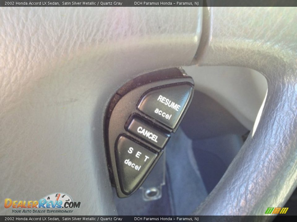 2002 Honda Accord LX Sedan Satin Silver Metallic / Quartz Gray Photo #26