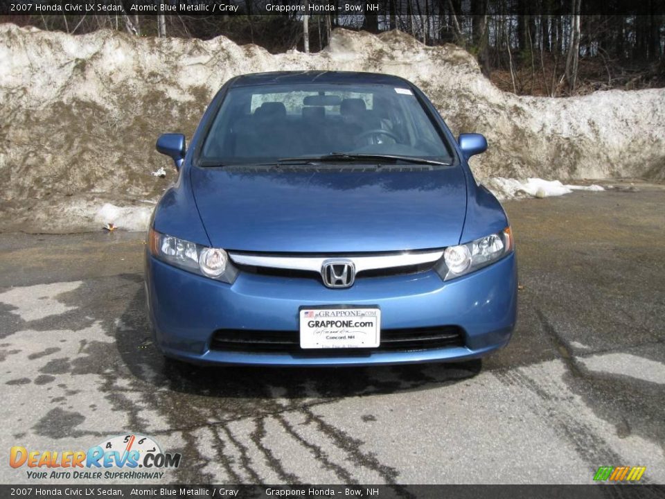 2007 Honda Civic LX Sedan Atomic Blue Metallic / Gray Photo #7