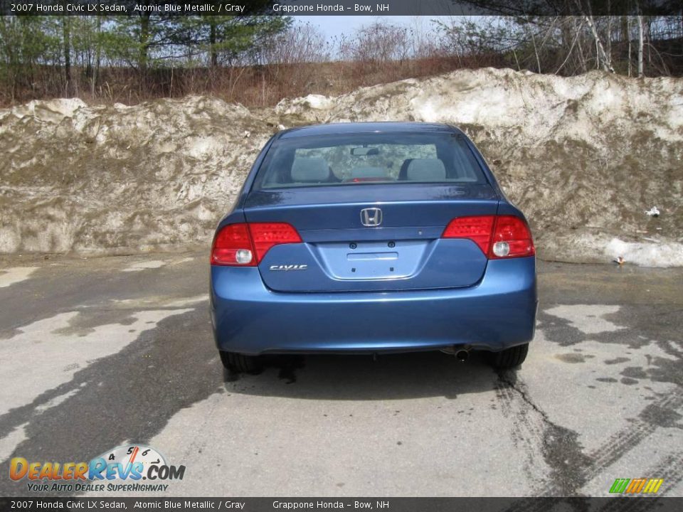 2007 Honda Civic LX Sedan Atomic Blue Metallic / Gray Photo #9