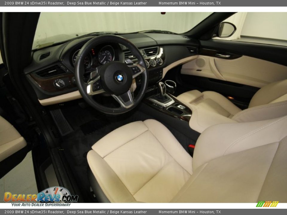 2009 BMW Z4 sDrive35i Roadster Deep Sea Blue Metallic / Beige Kansas Leather Photo #4