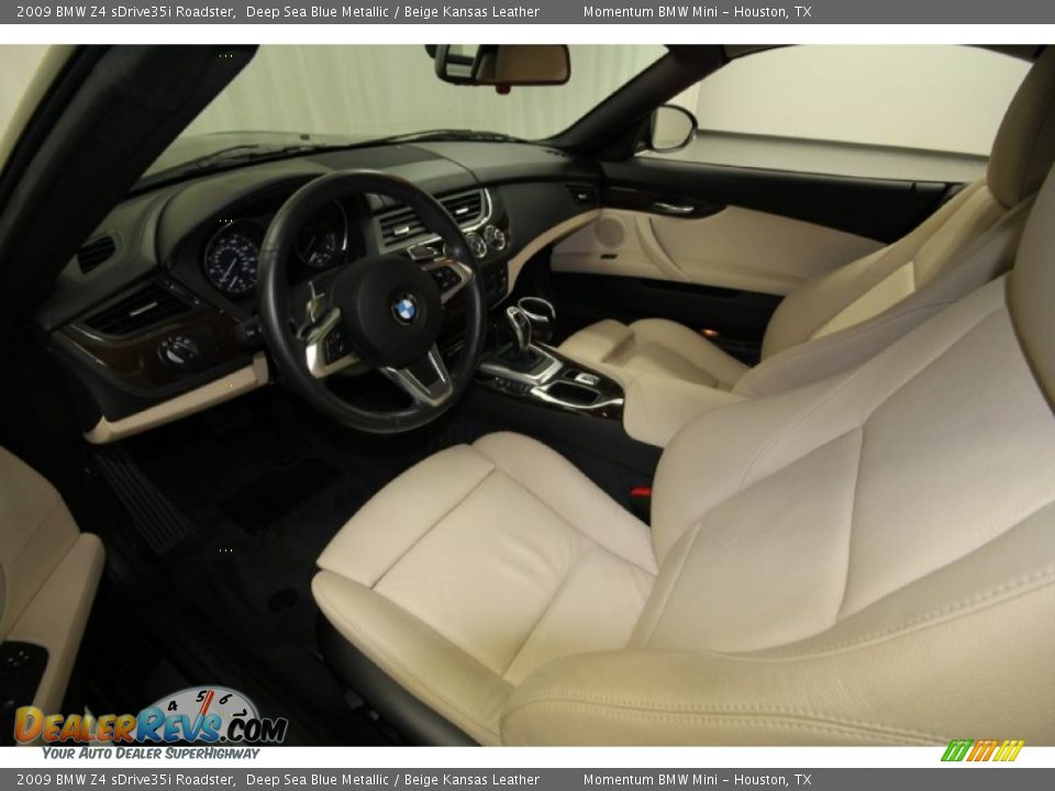 2009 BMW Z4 sDrive35i Roadster Deep Sea Blue Metallic / Beige Kansas Leather Photo #16