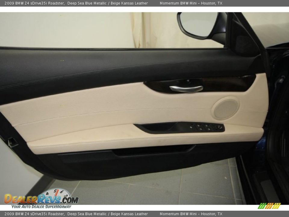 2009 BMW Z4 sDrive35i Roadster Deep Sea Blue Metallic / Beige Kansas Leather Photo #17
