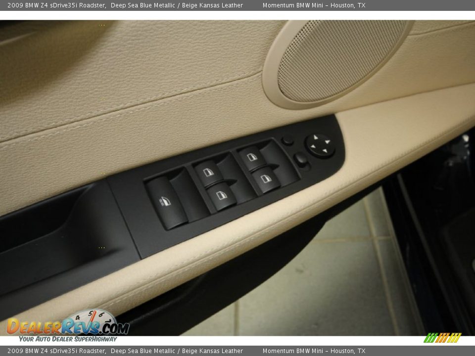 2009 BMW Z4 sDrive35i Roadster Deep Sea Blue Metallic / Beige Kansas Leather Photo #18