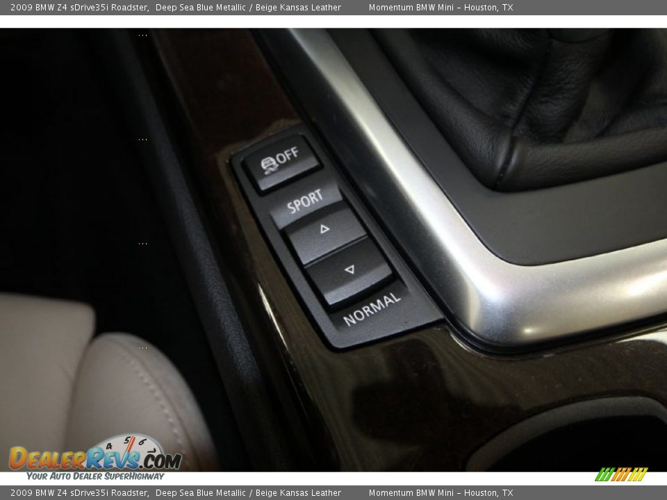 2009 BMW Z4 sDrive35i Roadster Deep Sea Blue Metallic / Beige Kansas Leather Photo #26