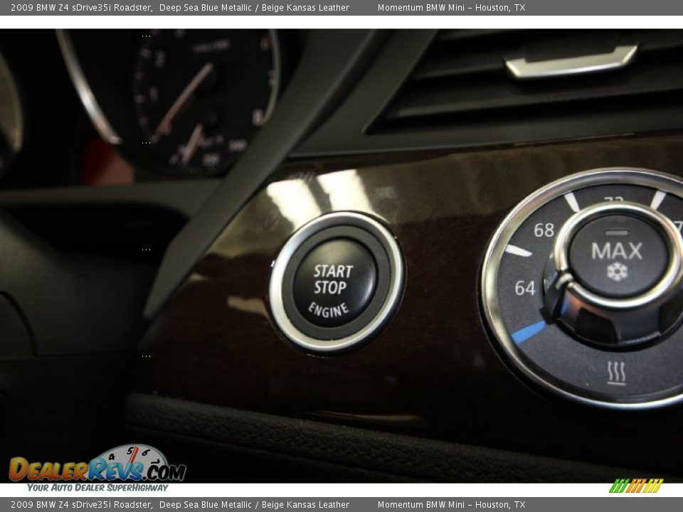 2009 BMW Z4 sDrive35i Roadster Deep Sea Blue Metallic / Beige Kansas Leather Photo #28