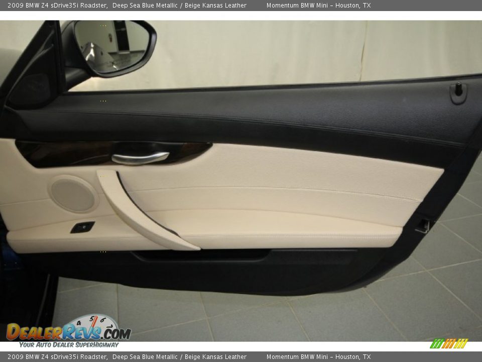 2009 BMW Z4 sDrive35i Roadster Deep Sea Blue Metallic / Beige Kansas Leather Photo #35