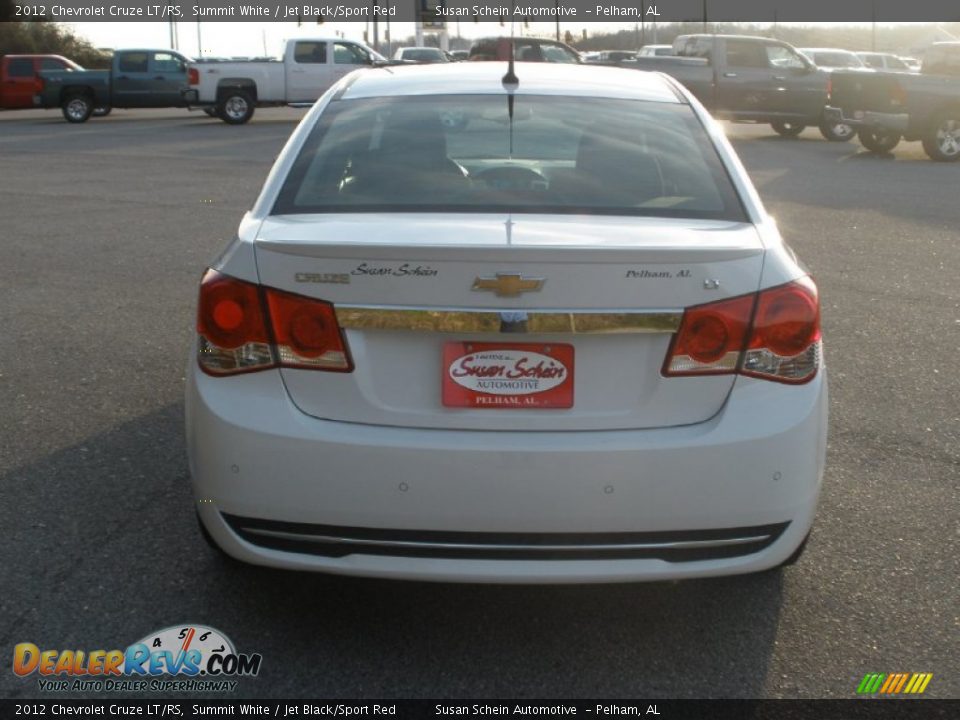 2012 Chevrolet Cruze LT/RS Summit White / Jet Black/Sport Red Photo #10
