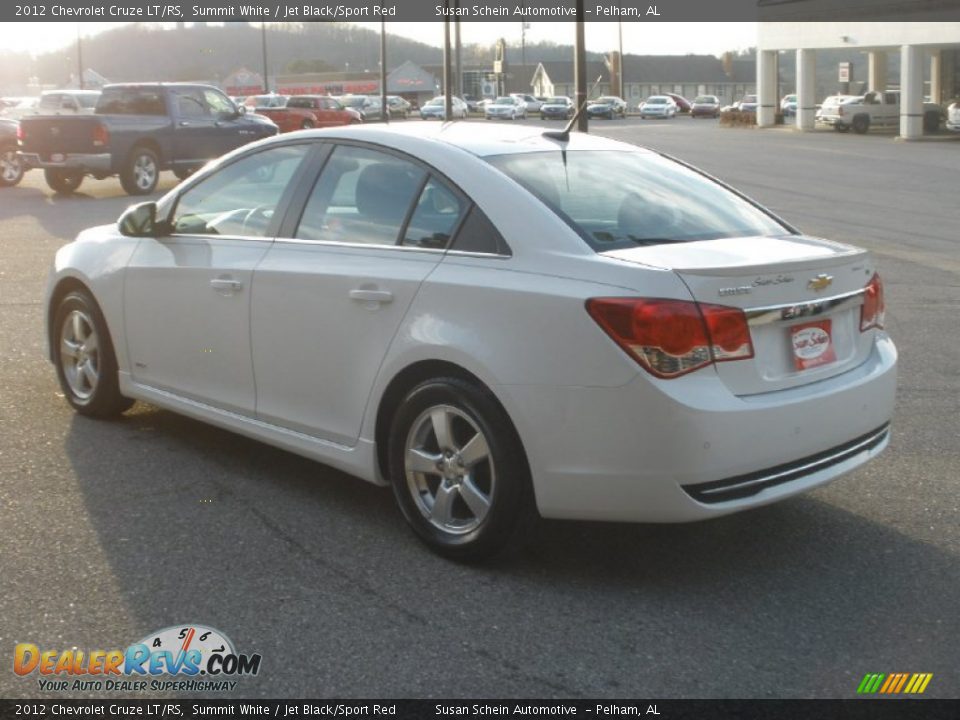 2012 Chevrolet Cruze LT/RS Summit White / Jet Black/Sport Red Photo #11