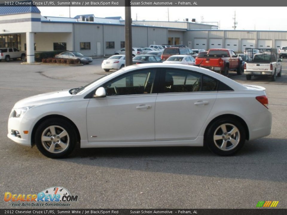 2012 Chevrolet Cruze LT/RS Summit White / Jet Black/Sport Red Photo #12