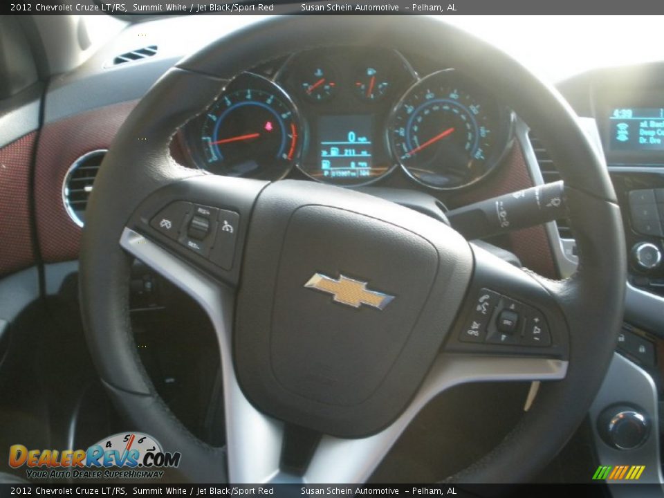 2012 Chevrolet Cruze LT/RS Summit White / Jet Black/Sport Red Photo #23