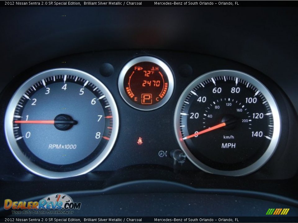 2012 Nissan Sentra 2.0 SR Special Edition Gauges Photo #22
