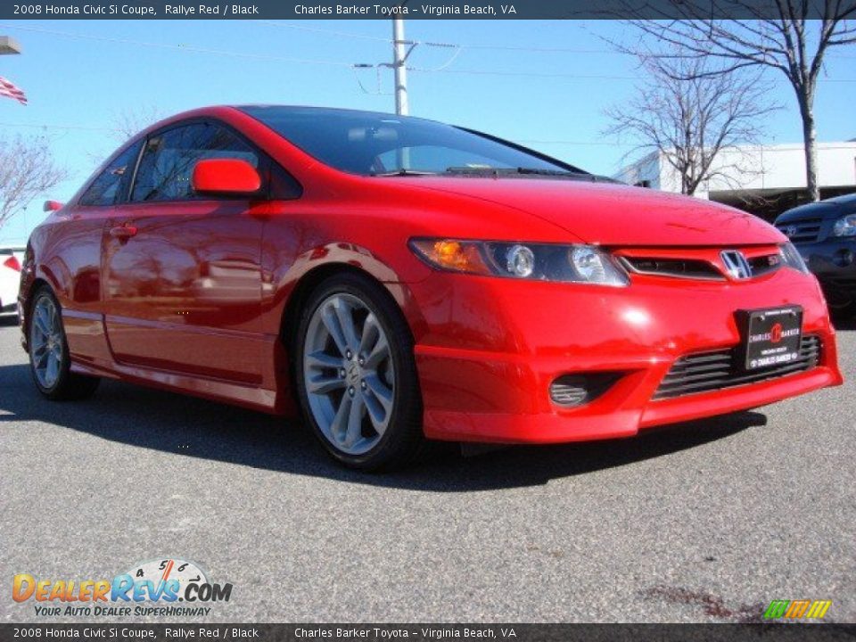 2008 Honda Civic Si Coupe Rallye Red / Black Photo #1