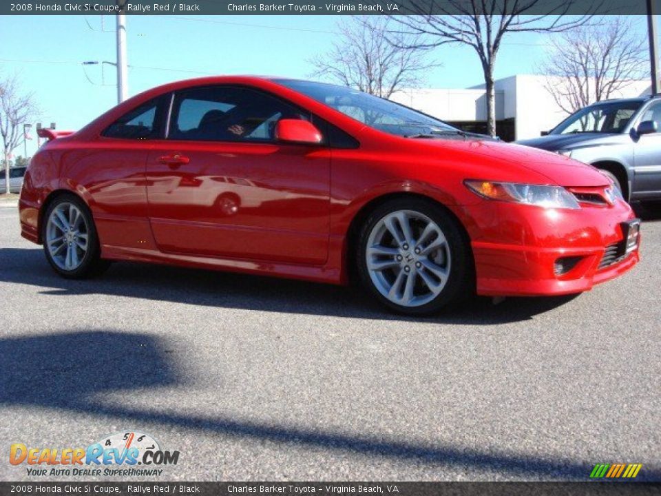 2008 Honda Civic Si Coupe Rallye Red / Black Photo #2
