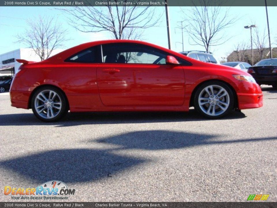 2008 Honda Civic Si Coupe Rallye Red / Black Photo #3
