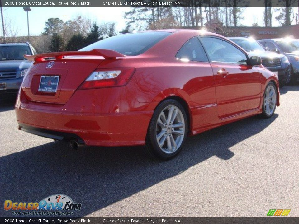 2008 Honda Civic Si Coupe Rallye Red / Black Photo #4