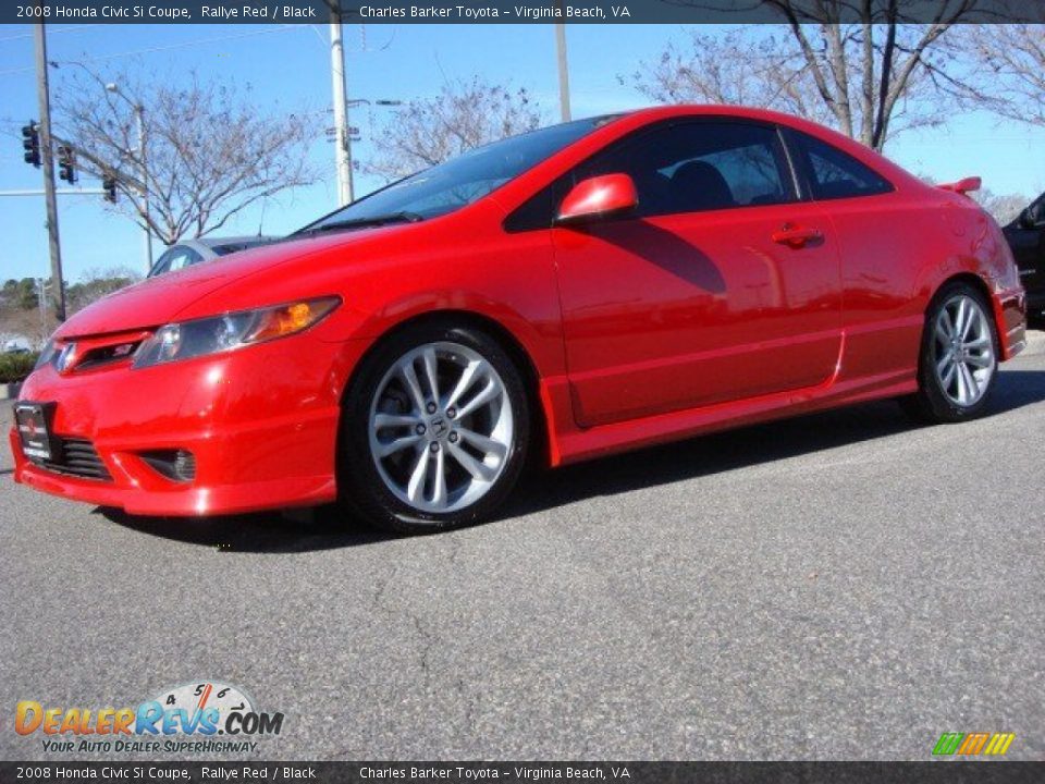 2008 Honda Civic Si Coupe Rallye Red / Black Photo #7