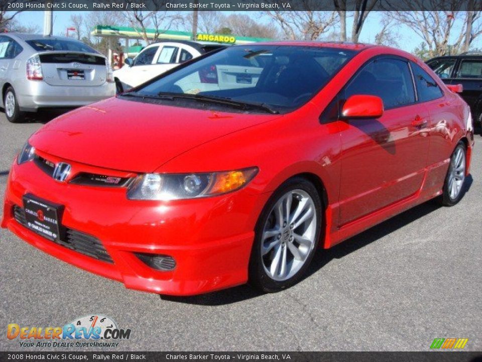 2008 Honda Civic Si Coupe Rallye Red / Black Photo #8
