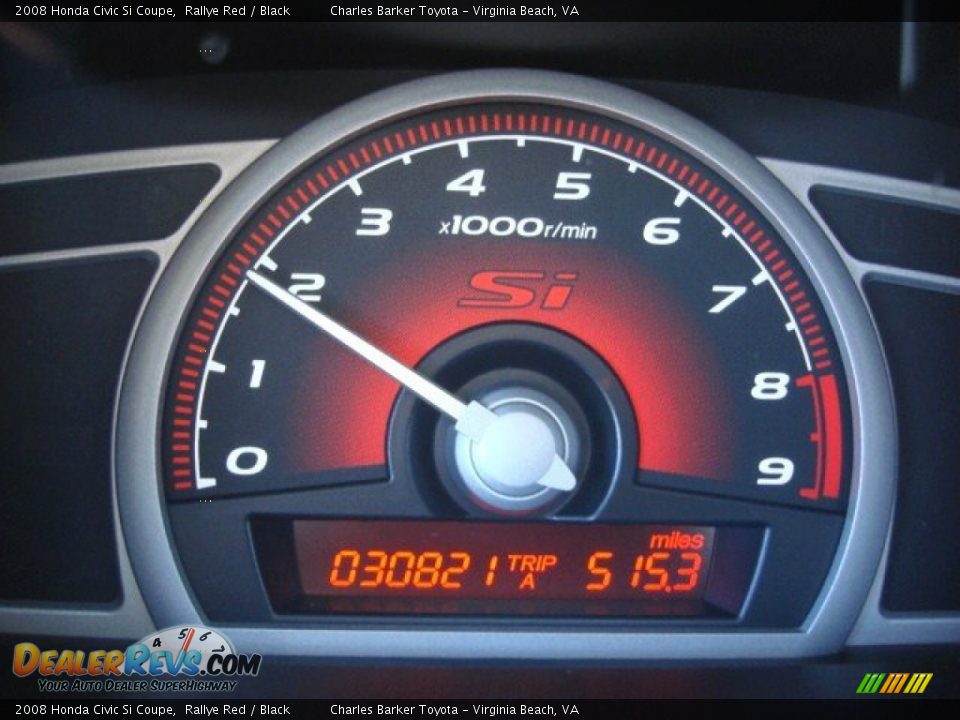 2008 Honda Civic Si Coupe Rallye Red / Black Photo #14
