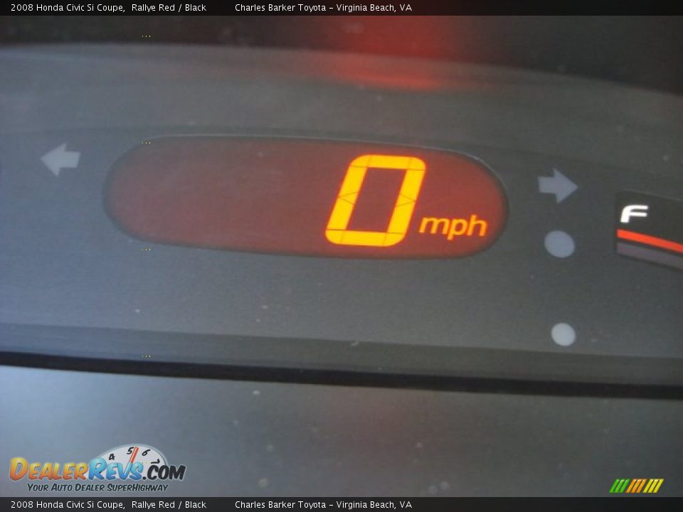 2008 Honda Civic Si Coupe Rallye Red / Black Photo #15