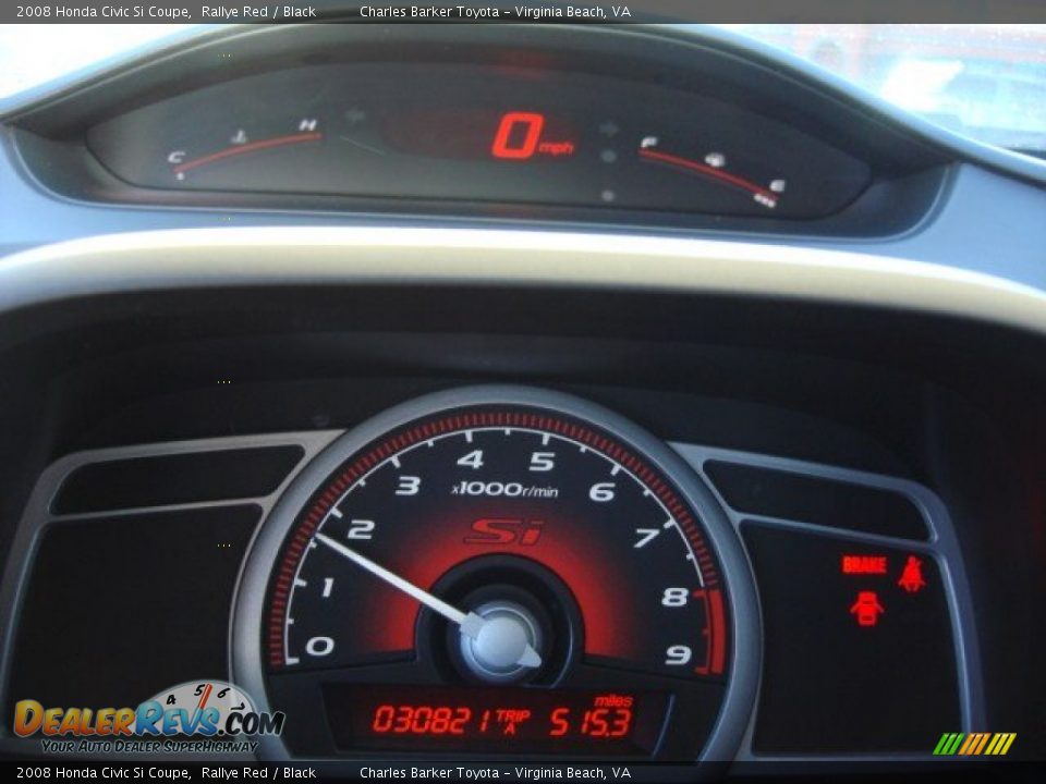 2008 Honda Civic Si Coupe Rallye Red / Black Photo #16