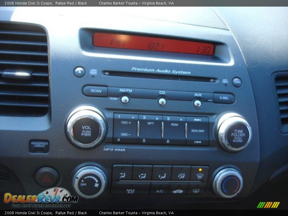 2008 Honda Civic Si Coupe Rallye Red / Black Photo #17