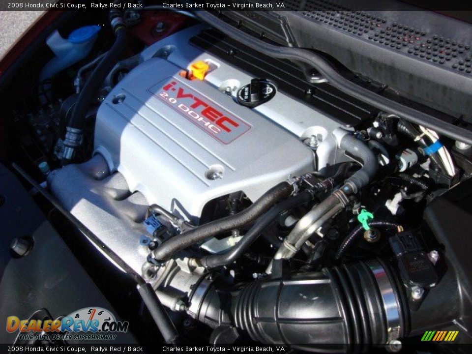 2008 Honda Civic Si Coupe Rallye Red / Black Photo #22