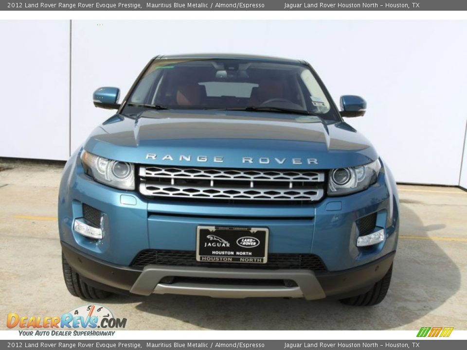 2012 Land Rover Range Rover Evoque Prestige Mauritius Blue Metallic / Almond/Espresso Photo #8