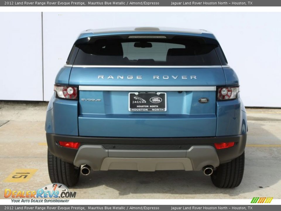 2012 Land Rover Range Rover Evoque Prestige Mauritius Blue Metallic / Almond/Espresso Photo #11