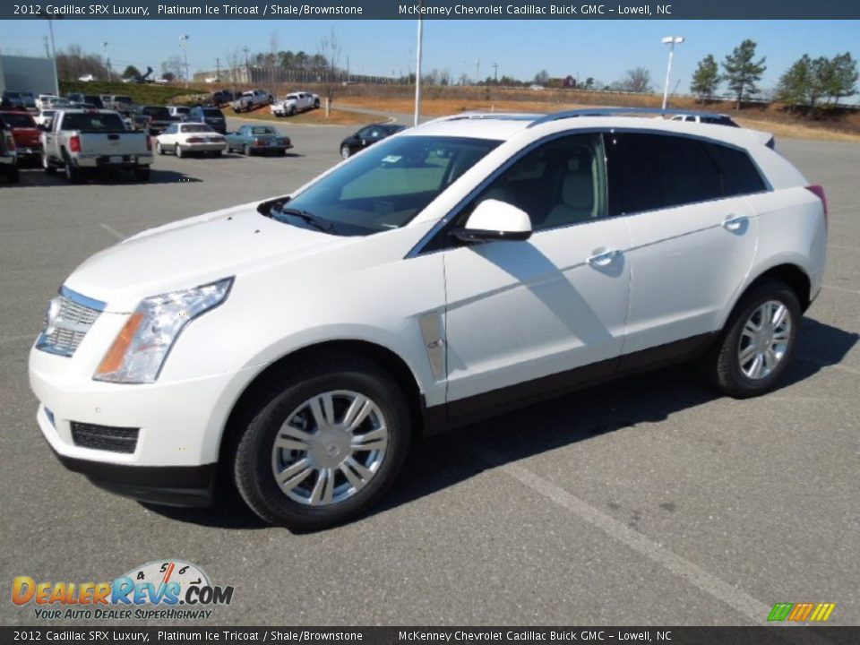 2012 Cadillac SRX Luxury Platinum Ice Tricoat / Shale/Brownstone Photo #1