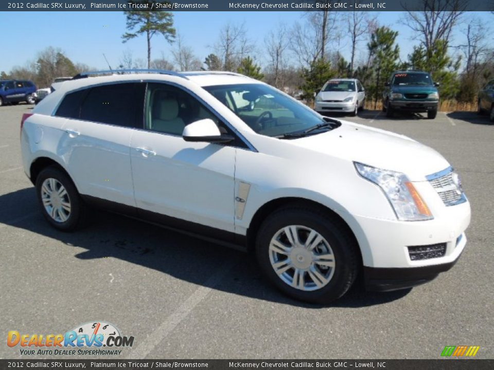 2012 Cadillac SRX Luxury Platinum Ice Tricoat / Shale/Brownstone Photo #2