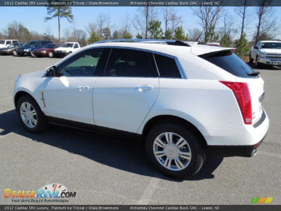 2012 Cadillac SRX Luxury Platinum Ice Tricoat / Shale/Brownstone Photo #3