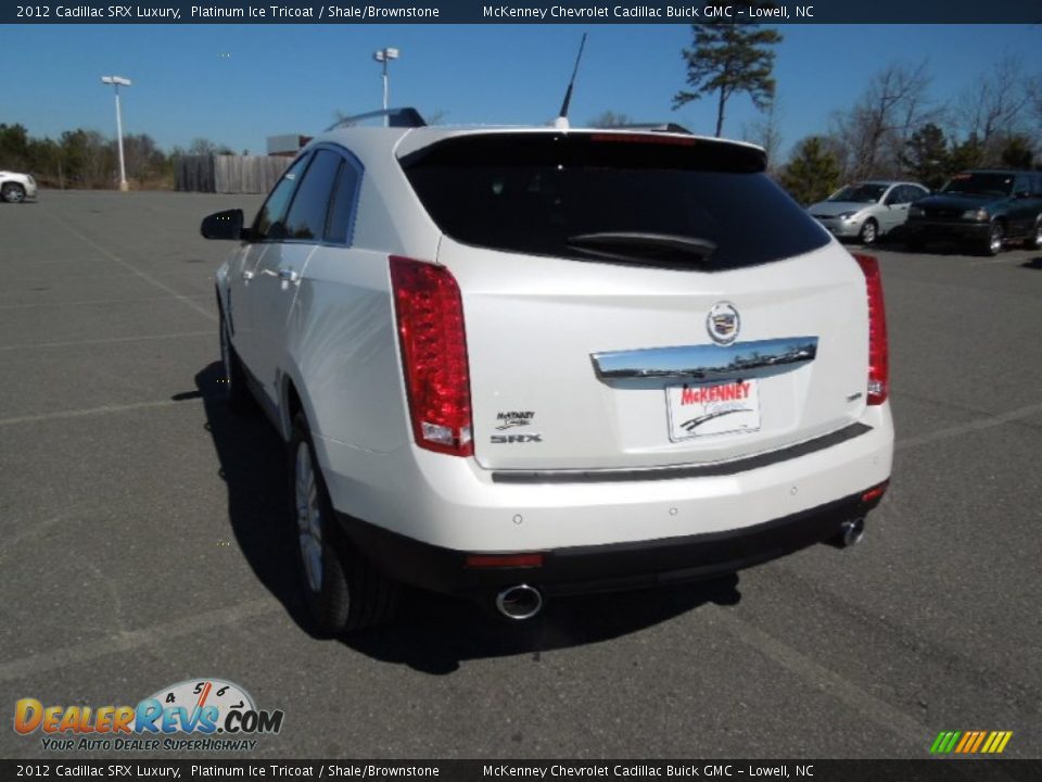 2012 Cadillac SRX Luxury Platinum Ice Tricoat / Shale/Brownstone Photo #4